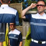 Golf Mates Twin Striped Polo Shirt - Navy/White Image