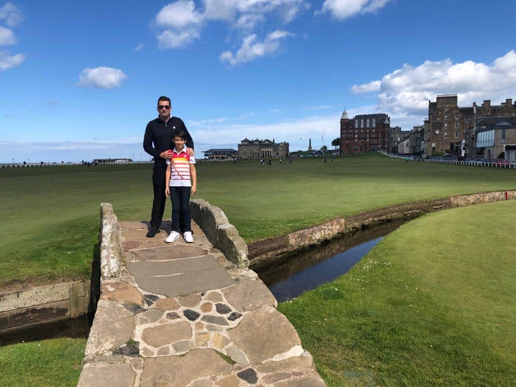 Owner of Fenix XCell and son at St Andrews