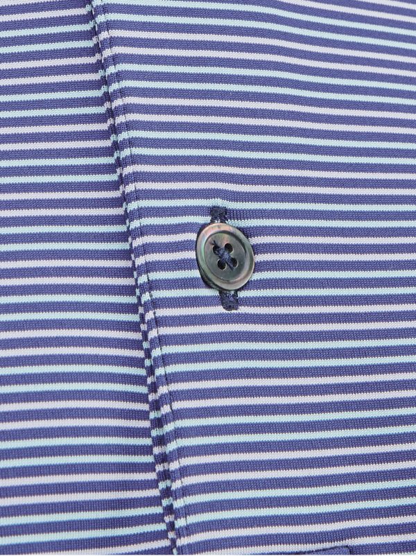 Venice Navy Lavender Sky Blue Detail golf polo shirt