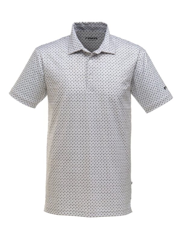 Paisley White golf polo shirt