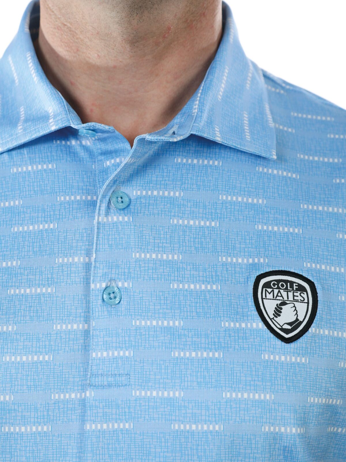 GM iona lightblue logo golf polo shirt