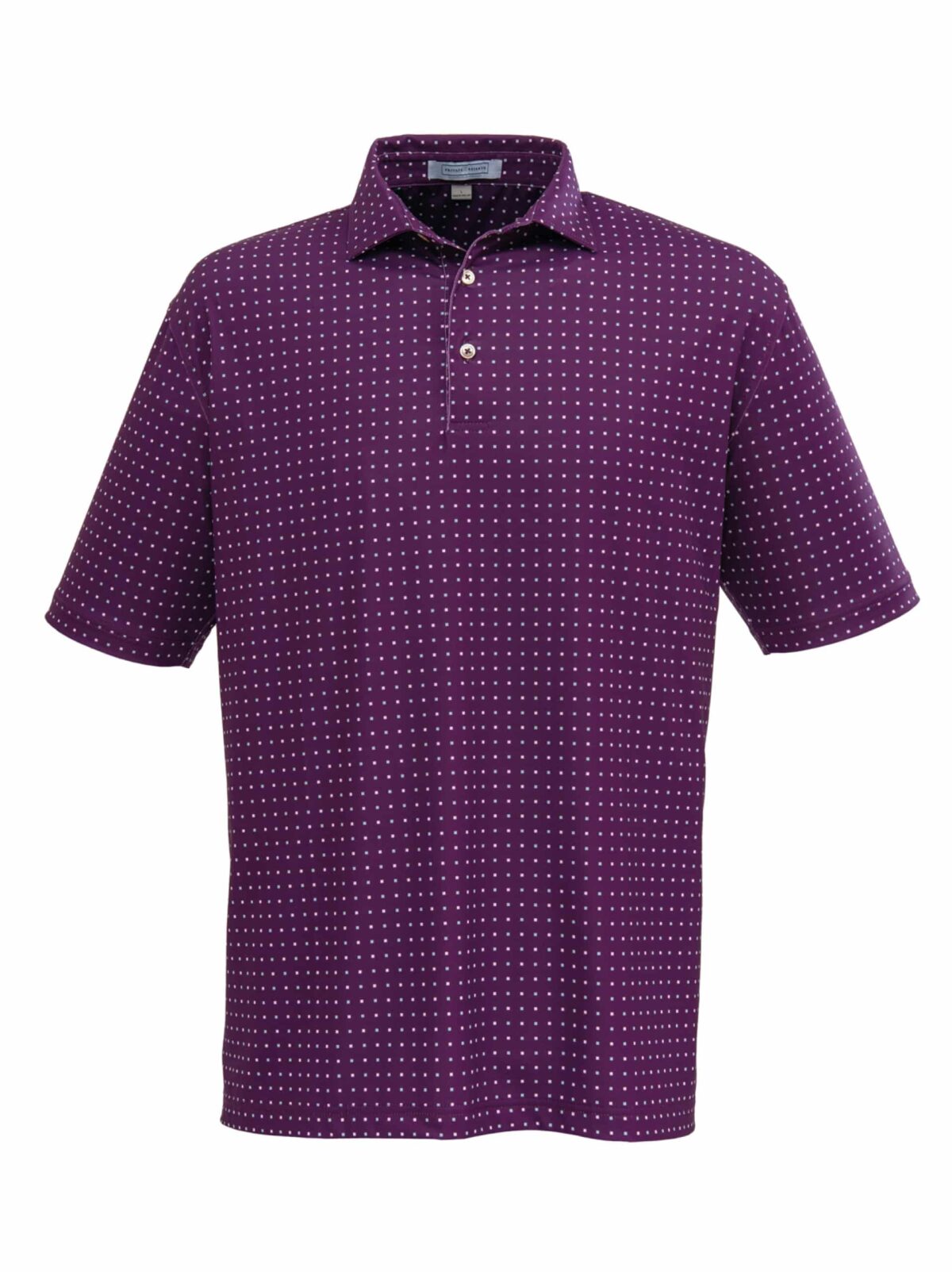 mens purple grape print golf polo shirt