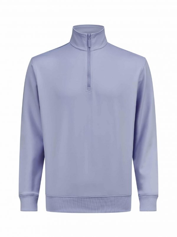 Carmel Quarter Zip Sweater Lavender Front golf polo shirt