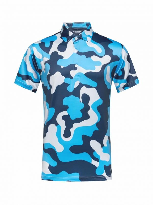 mens polo shirt irvine navy front golf polo shirt